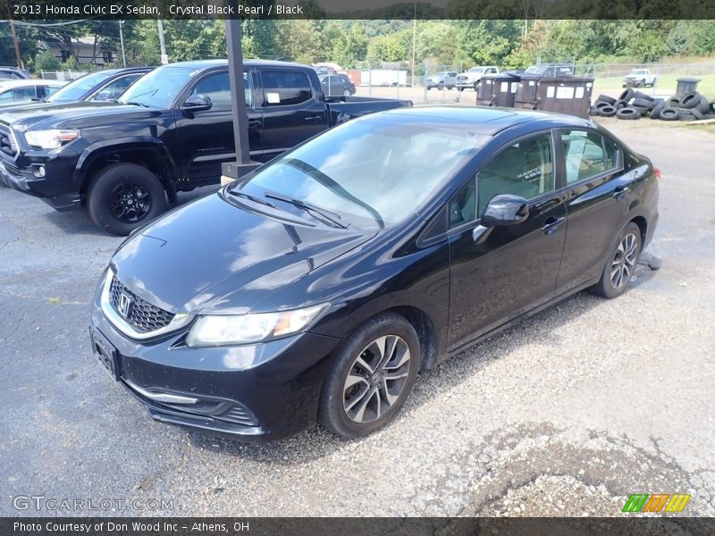 Crystal Black Pearl / Black 2013 Honda Civic EX Sedan