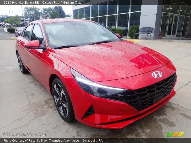 Calypso Red / Medium Gray 2023 Hyundai Elantra SEL