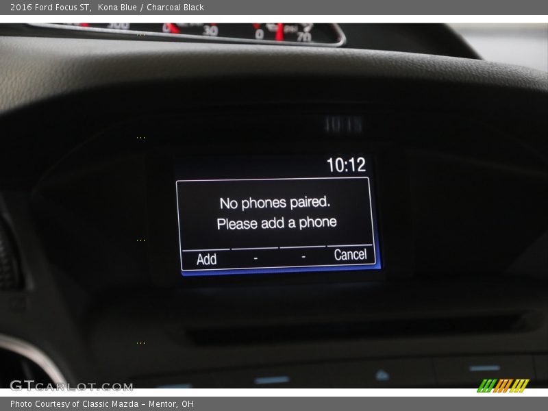 Kona Blue / Charcoal Black 2016 Ford Focus ST