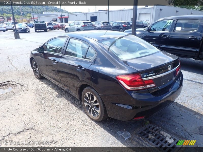Crystal Black Pearl / Black 2013 Honda Civic EX Sedan