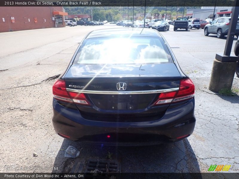 Crystal Black Pearl / Black 2013 Honda Civic EX Sedan