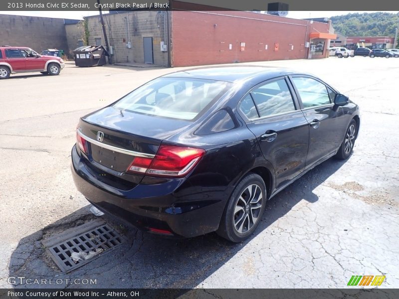 Crystal Black Pearl / Black 2013 Honda Civic EX Sedan