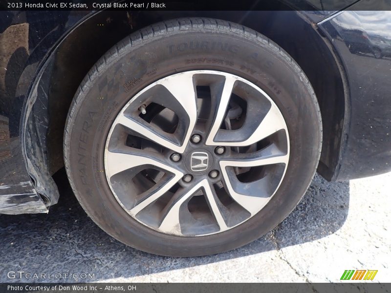 Crystal Black Pearl / Black 2013 Honda Civic EX Sedan
