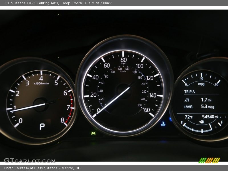 Deep Crystal Blue Mica / Black 2019 Mazda CX-5 Touring AWD