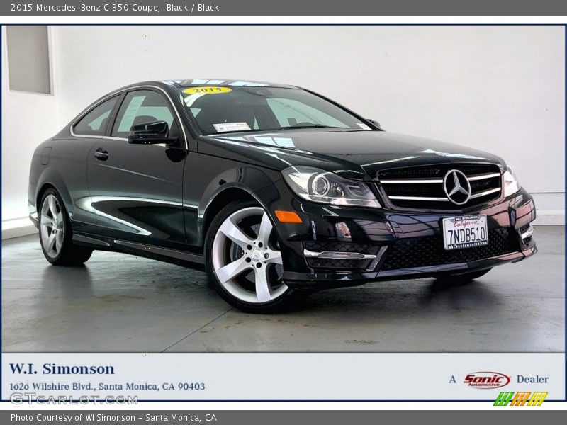 Black / Black 2015 Mercedes-Benz C 350 Coupe