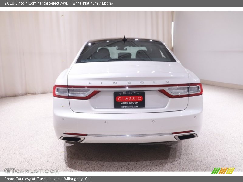 White Platinum / Ebony 2018 Lincoln Continental Select AWD