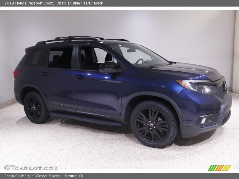 Obsidian Blue Pearl / Black 2019 Honda Passport Sport