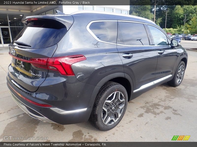 Portofino Gray / Black 2023 Hyundai Santa Fe Limited AWD