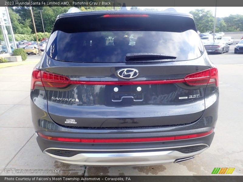 Portofino Gray / Black 2023 Hyundai Santa Fe Limited AWD