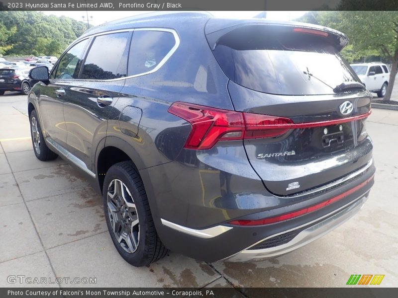 Portofino Gray / Black 2023 Hyundai Santa Fe Limited AWD