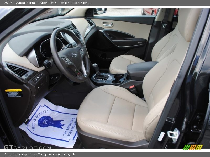 Twilight Black / Beige 2017 Hyundai Santa Fe Sport FWD