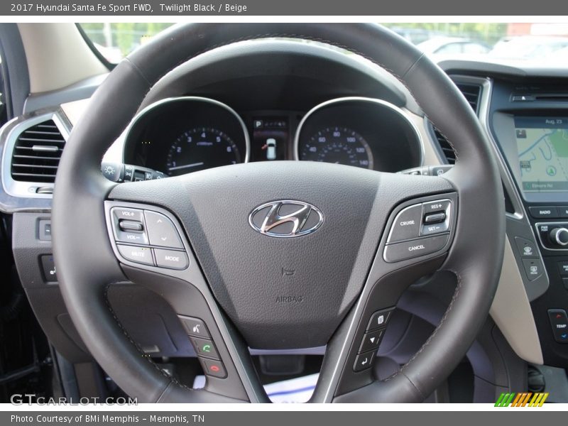 Twilight Black / Beige 2017 Hyundai Santa Fe Sport FWD