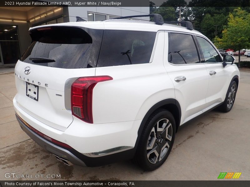 Hyper White / Navy/Beige 2023 Hyundai Palisade Limited AWD