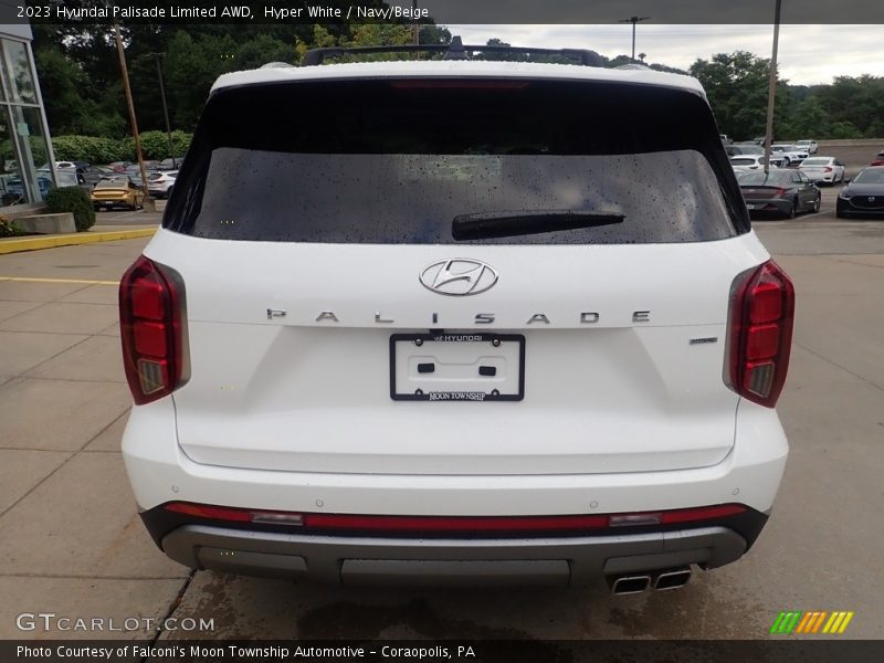 Hyper White / Navy/Beige 2023 Hyundai Palisade Limited AWD