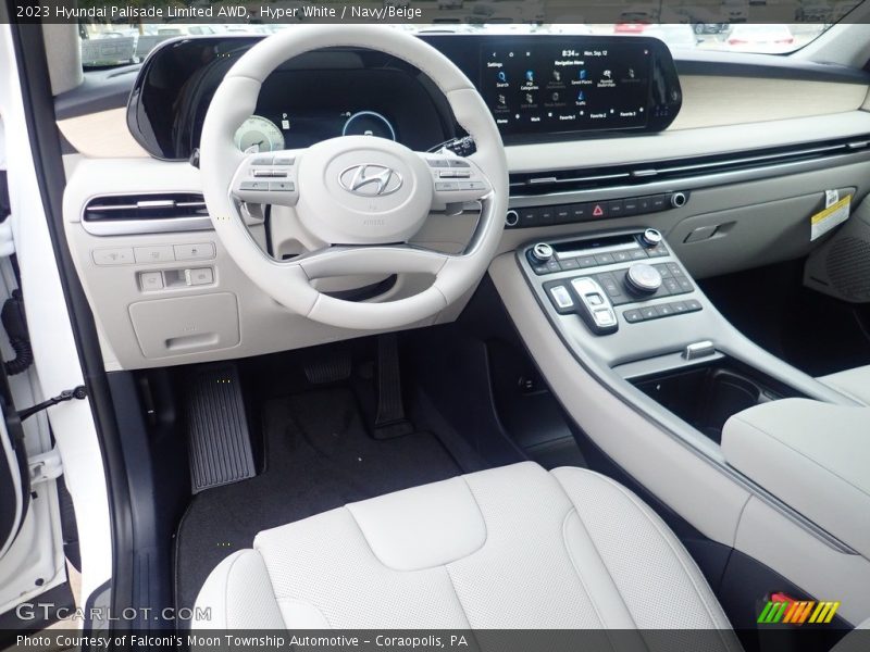 Hyper White / Navy/Beige 2023 Hyundai Palisade Limited AWD
