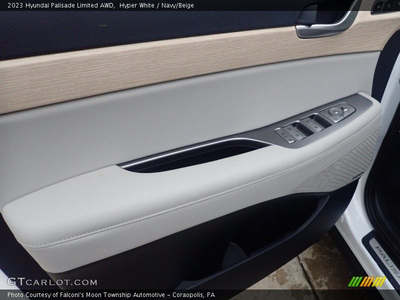 Hyper White / Navy/Beige 2023 Hyundai Palisade Limited AWD