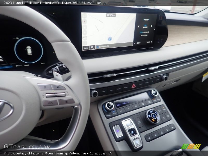 Hyper White / Navy/Beige 2023 Hyundai Palisade Limited AWD