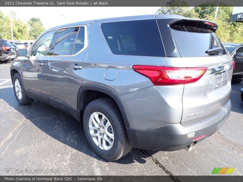 Satin Steel Metallic / Jet Black 2021 Chevrolet Traverse LS