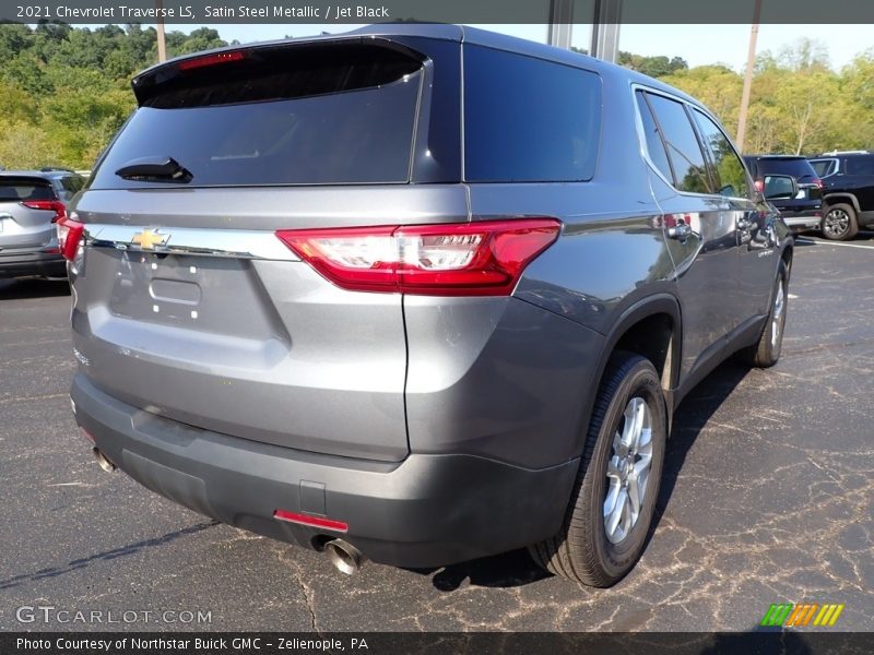Satin Steel Metallic / Jet Black 2021 Chevrolet Traverse LS
