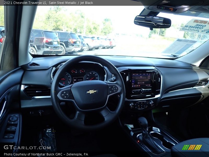 Satin Steel Metallic / Jet Black 2021 Chevrolet Traverse LS