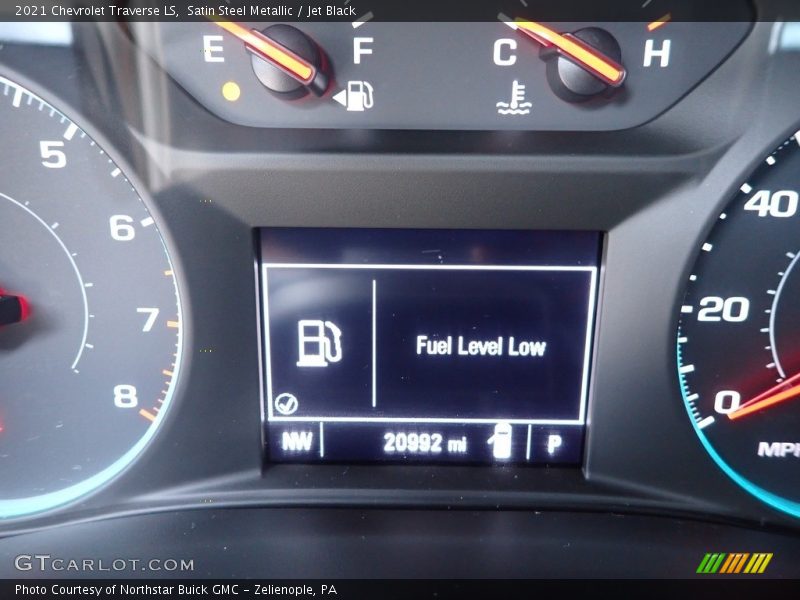 Satin Steel Metallic / Jet Black 2021 Chevrolet Traverse LS