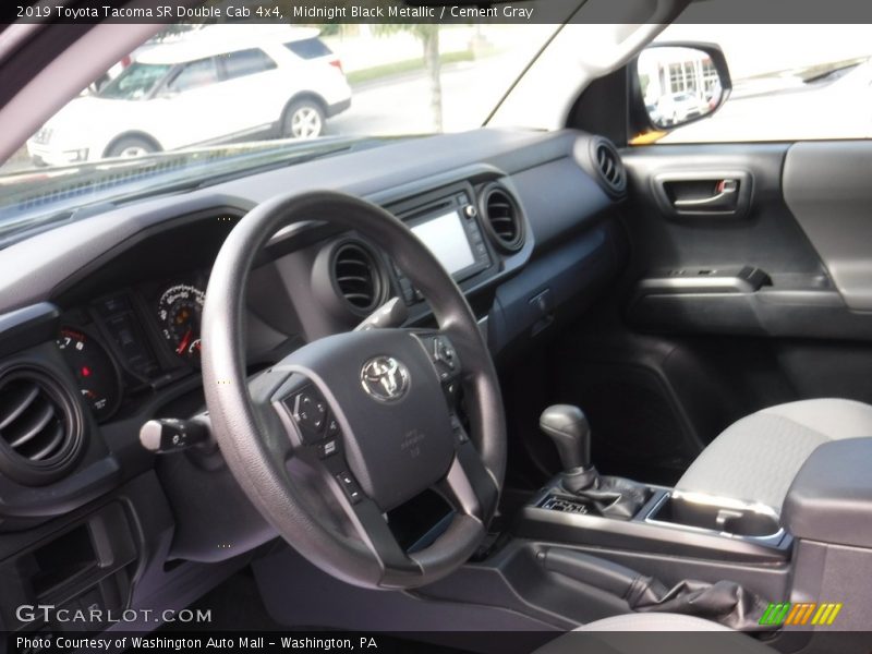 Midnight Black Metallic / Cement Gray 2019 Toyota Tacoma SR Double Cab 4x4