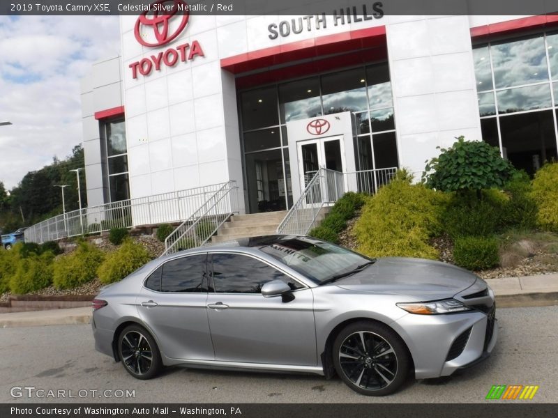 Celestial Silver Metallic / Red 2019 Toyota Camry XSE