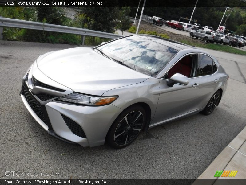 Celestial Silver Metallic / Red 2019 Toyota Camry XSE