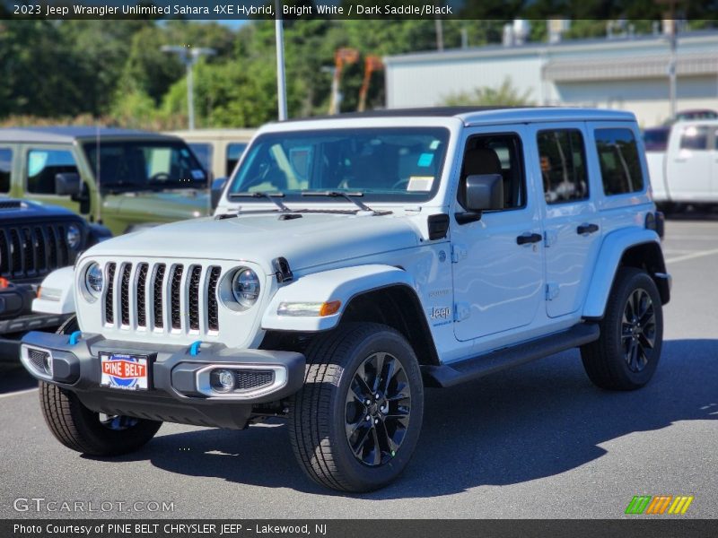 Front 3/4 View of 2023 Wrangler Unlimited Sahara 4XE Hybrid