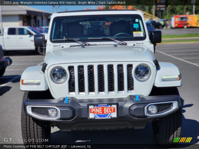 Bright White / Dark Saddle/Black 2023 Jeep Wrangler Unlimited Sahara 4XE Hybrid