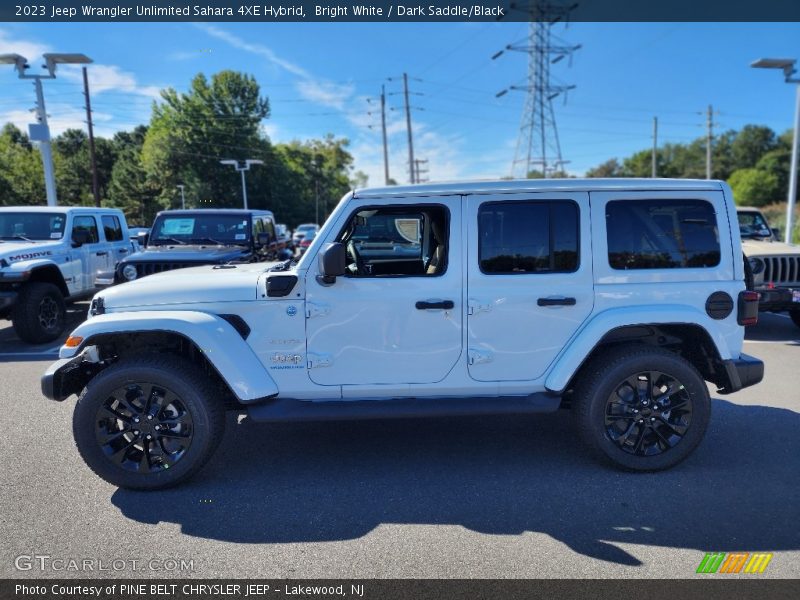 Bright White / Dark Saddle/Black 2023 Jeep Wrangler Unlimited Sahara 4XE Hybrid