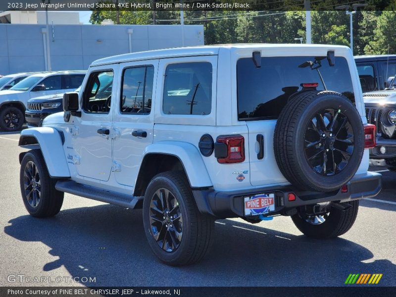 Bright White / Dark Saddle/Black 2023 Jeep Wrangler Unlimited Sahara 4XE Hybrid