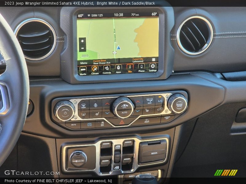 Controls of 2023 Wrangler Unlimited Sahara 4XE Hybrid