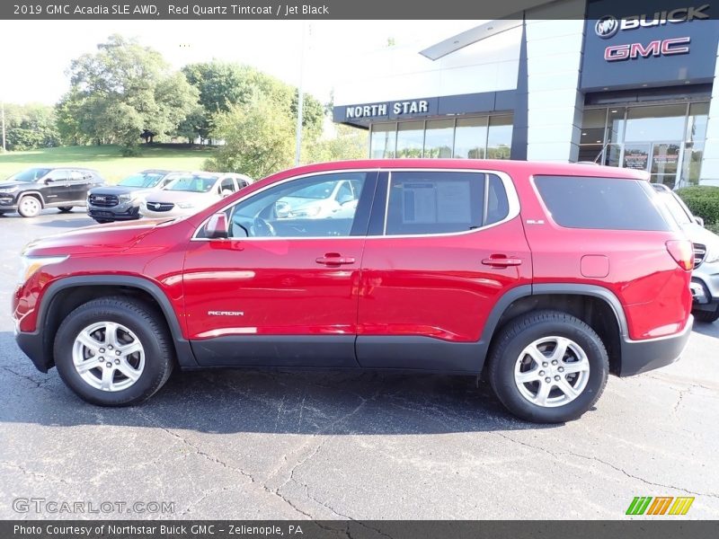 Red Quartz Tintcoat / Jet Black 2019 GMC Acadia SLE AWD