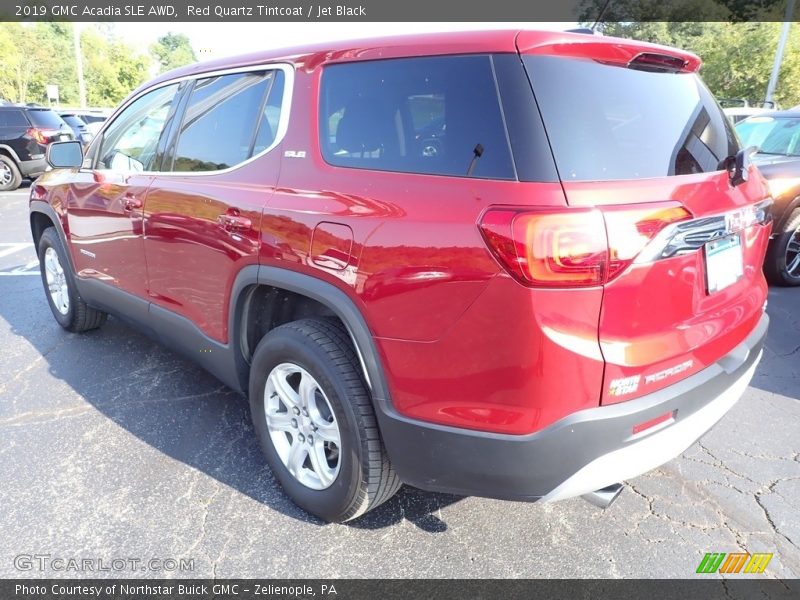 Red Quartz Tintcoat / Jet Black 2019 GMC Acadia SLE AWD