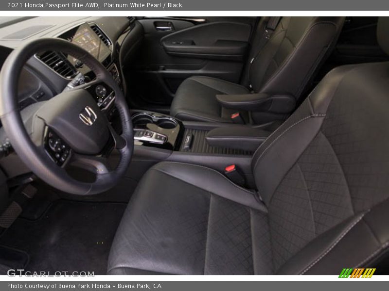 Platinum White Pearl / Black 2021 Honda Passport Elite AWD