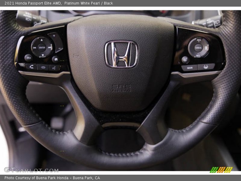 Platinum White Pearl / Black 2021 Honda Passport Elite AWD