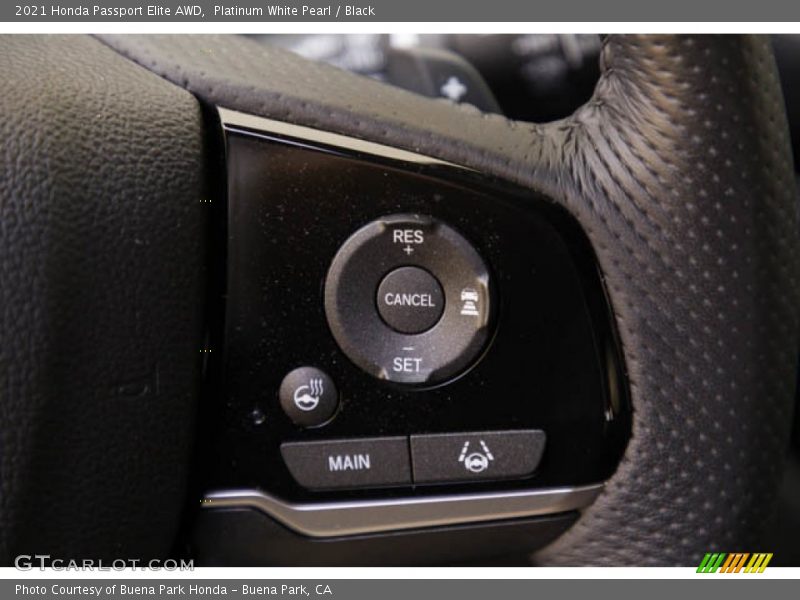 Platinum White Pearl / Black 2021 Honda Passport Elite AWD