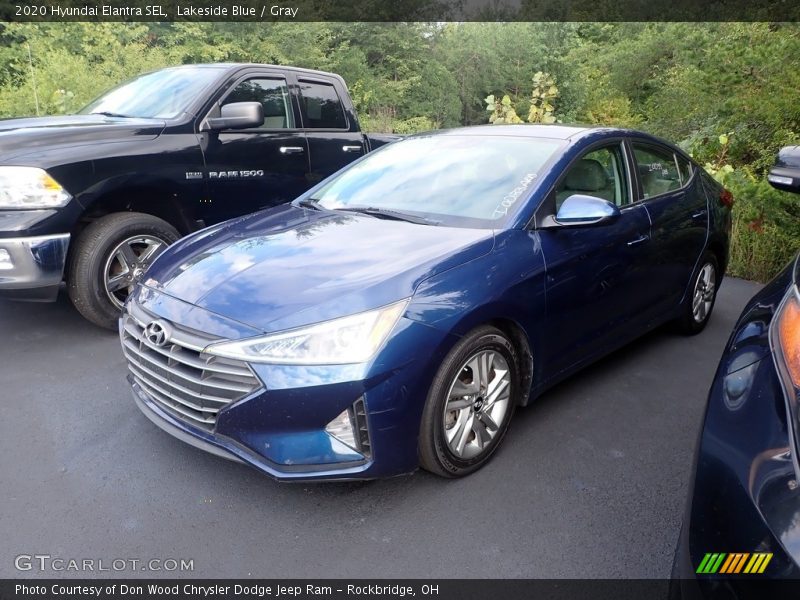 Lakeside Blue / Gray 2020 Hyundai Elantra SEL