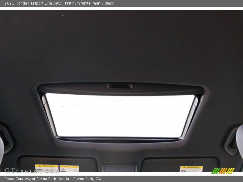 Platinum White Pearl / Black 2021 Honda Passport Elite AWD