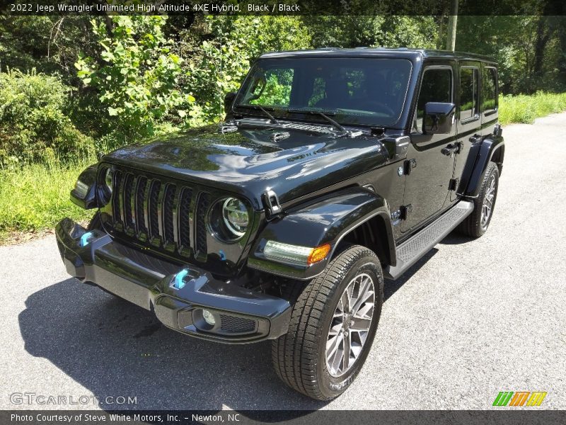 Black / Black 2022 Jeep Wrangler Unlimited High Altitude 4XE Hybrid