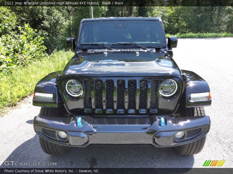 Black / Black 2022 Jeep Wrangler Unlimited High Altitude 4XE Hybrid
