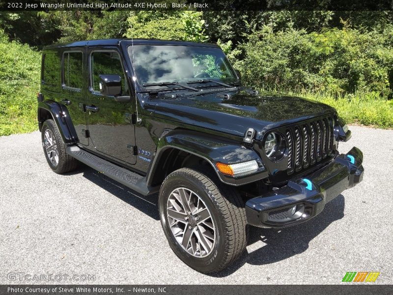 Front 3/4 View of 2022 Wrangler Unlimited High Altitude 4XE Hybrid