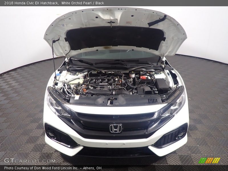 White Orchid Pearl / Black 2018 Honda Civic EX Hatchback