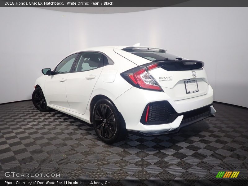 White Orchid Pearl / Black 2018 Honda Civic EX Hatchback