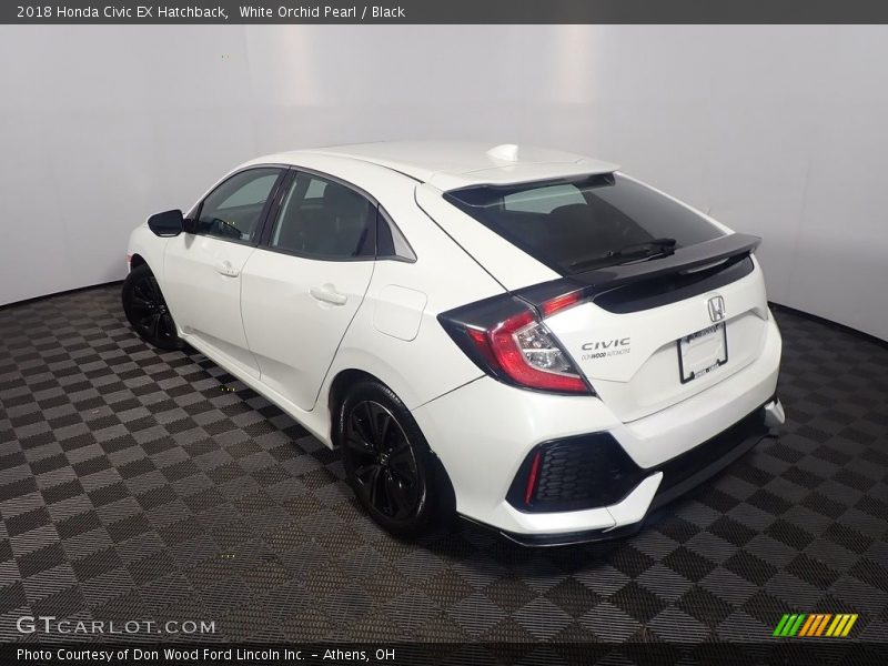 White Orchid Pearl / Black 2018 Honda Civic EX Hatchback