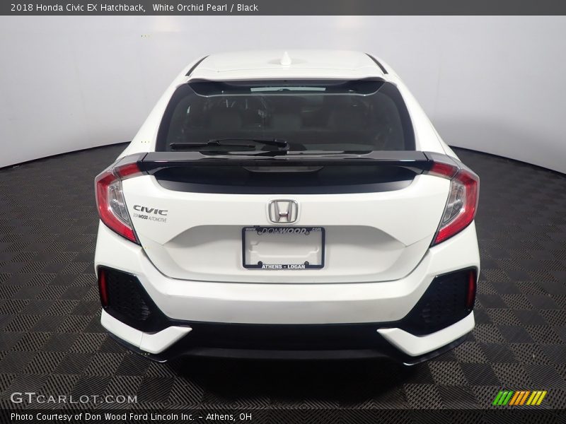 White Orchid Pearl / Black 2018 Honda Civic EX Hatchback