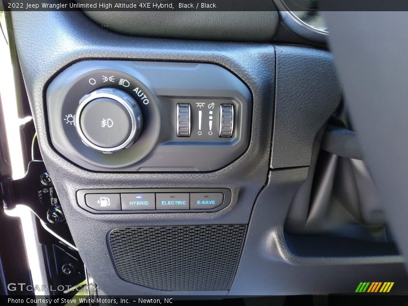 Controls of 2022 Wrangler Unlimited High Altitude 4XE Hybrid