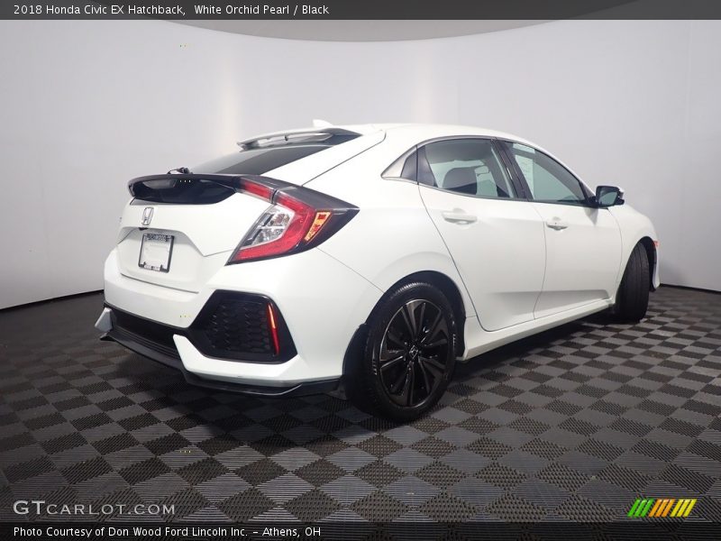 White Orchid Pearl / Black 2018 Honda Civic EX Hatchback