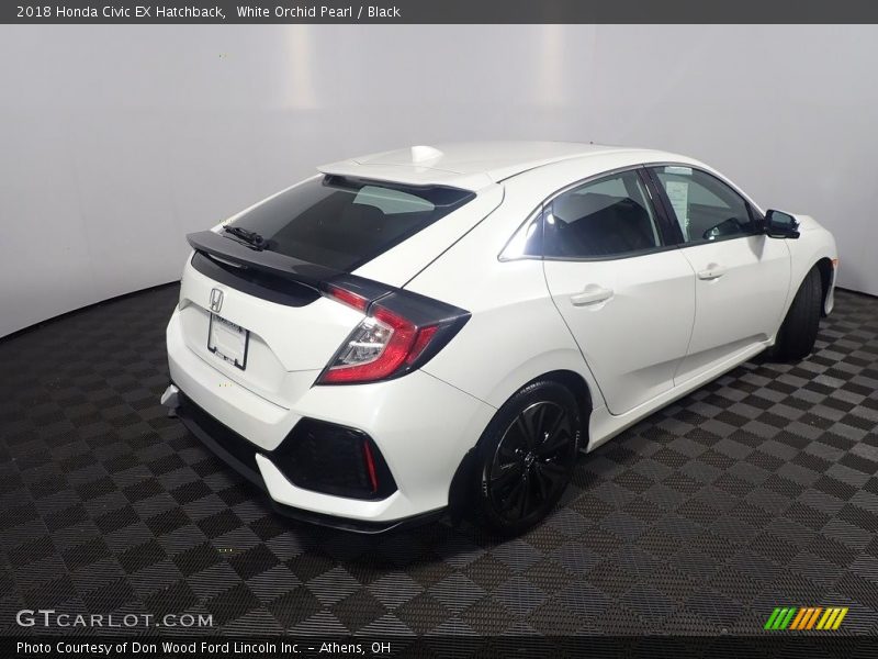 White Orchid Pearl / Black 2018 Honda Civic EX Hatchback
